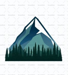 Berggipfel und Wald